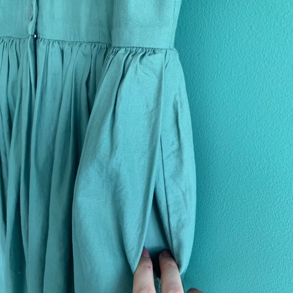 Vintage Inspired Teal Day Dress - Picture 4 of 8